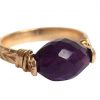 Gemshine - Damen - Ring - Spannring - Vergoldet - Amethyst - Violett, Ringgröße:54 (17.2)