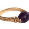 Gemshine - Damen - Ring - Spannring - Vergoldet - Amethyst - Violett, Ringgröße:54 (17.2) – Bild 3