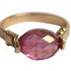 Gemshine - Damen - Ring - Spannring - Vergoldet - Turmalin - Rosa, Ringgröße:55 (17.5) – Bild 4
