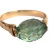 Gemshine - Damen - Ring - Spannring - Vergoldet - Amethyst - Grün