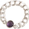 Gemshine - Damen - Ring - 925 Silber - Amethyst - Violett - Beweglich - Geschmeidig