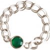 Gemshine - Damen - Ring - 925 Silber - Smaragd - Grün - Beweglich - Geschmeidig