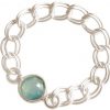 Gemshine - Damen - Ring - 925 Silber - Chalcedon - Meeresgrün - Beweglich - Geschmeidig