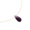 Gemshine - Damen - Halskette  - Vergoldet - Amethyst - Tropfen - Facettiert - Violett - 45 cm – Bild 5