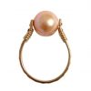 Gemshine - Damen - Ring - Spannring - Vergoldet - Zuchtperle - Lachs - Rose - 8mm, Ringgröße:52 (16.6) – Bild 5
