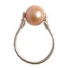 Gemshine - Damen - Ring - Spannring - 925 Silber - Zuchtperle - Lachs - Rose - 8mm, Ringgröße:54 (17.2) – Bild 5