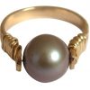 Gemshine - Damen - Ring - Spannring - Vergoldet - Zuchtperle - Tahiti - Grau - 8mm, Ringgröße:53 (16.9) – Bild 3