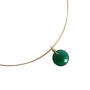 Gemshine - Damen - Ohrringe  - Vergoldet - Onyx - Facettiert - Grün - 2 cm