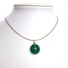 Gemshine - Damen - Ohrringe  - Vergoldet - Onyx - Facettiert - Grün - 2 cm – Bild 3