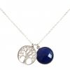 Gemshine - Damen - Halskette - Anhänger - LEBENSBAUM - 925 Silber - Saphir - Blau - 45 cm – Bild 3