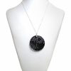 Gemshine - Damen - Halskette - Anhänger - Medaillon - Perlmutt - FLOWERS - 925 Silber - Schwarz - 5 cm – Bild 3
