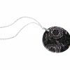 Gemshine - Damen - Halskette - Anhänger - Medaillon - Perlmutt - FLOWERS - 925 Silber - Schwarz - 5 cm – Bild 4
