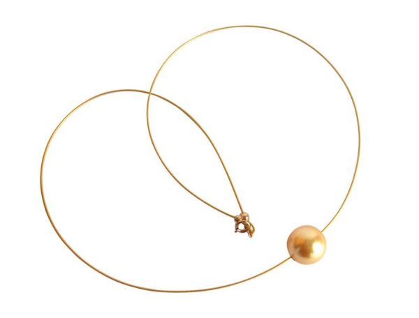 Gemshine - Damen - Halskette - Perle - *Gold* - Vergoldet - 45 cm
