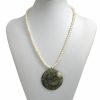 Gemshine - Damen - Halskette - Anhänger - Medaillon - Perlen - 925 Silber - Perlmutt - Grau - 5 cm – Bild 3