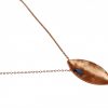 Gemshine - Damen - Halskette - Anhänger - 925 Silber - Rose Vergoldet - Marquise - Minimalistisch - Design - Iolith - Blau - 45 cm – Bild 3