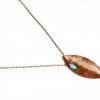 Gemshine - Damen - Halskette - Anhänger - 925 Silber - Rose Vergoldet - Marquise - Minimalistisch - Design - Topas - Blau - 45 cm – Bild 3