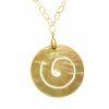 Gemshine - Damen - Halskette - Anhänger - Medaillon - Vergoldet - Perlmutt - Creme Gold - 5 cm – Bild 5