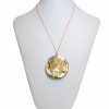 Gemshine - Damen - Halskette - Anhänger - Medaillon - Perlmutt - Vergoldet - Grau - 5 cm – Bild 3