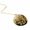 Gemshine - Damen - Halskette - Anhänger - Medaillon - Perlmutt - Vergoldet - Grau - 5 cm – Bild 4