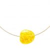 Gemshine - Damen - Halskette  -  Anhänger - Vergoldet - Bernstein - Gelb - Orange - 45 cm