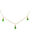 Gemshine - Damen - Halskette  - Vergoldet - Peridot - Tropfen - Facettiert - Grün - 50 cm - Längenverstellbar – Bild 3