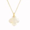 Gemshine - Damen - Halskette - Anhänger - 925 Silber Vergoldet - Achat - Beige - GEM - 2,5 cm