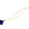 Gemshine - Damen - Halskette - Anhänger - 925 Silber Vergoldet - Chalzedon - Blau - GEM - 2,5 cm – Bild 3