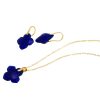 Gemshine - Damen - Halskette - Anhänger - 925 Silber Vergoldet - Chalzedon - Blau - GEM - 2,5 cm – Bild 4