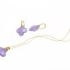 Gemshine - Damen - Halskette - Anhänger - 925 Silber Vergoldet - Chalzedon - Lavendel Lila - GEM - 2,5 cm – Bild 4