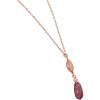 GEMSHINE Halskette mit Rosenquarz Edelsteinen. Anhänger aus Silber, vergoldet, rose vergoldet an 60 cm Kette. Made in München / Deutschland. Im edlen Schmucketui geliefert. Auch als Set mit Ohrringen. – Bild 5