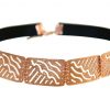 GEMSHINE Damenhalskette Choker in Silber, vergoldet oder rose. Längenverstellbares schwarzes Samtband. Made in München / Germany. Qualitätsvoller Schmuck im edlen Etui., Metall Farbe:Silber rose vergoldet