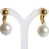 Gemshine - Damen - Ohrringe  - Ohrclips - Vergoldet - Perlen - Edel Weiss - 2 cm – Bild 4