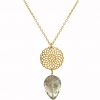GEMSHINE Halskette mit Mandala und Rauchquarz Edelstein. Anhänger aus Silber, vergoldet oder rose an 45cm Kette. Made in Madrid / Spanien. Im eleganten Geschenketui. – Bild 3