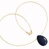 Gemshine - Damen - Lapis Lazuli - Anhänger - Halskette - Blau - Vergoldet - Tropfen - 45 cm – Bild 3