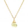 Gemshine - Damen - Halskette - Anhänger - Vergoldet - Lemon Quarz - Tropfen - Gelb - 45 cm – Bild 3