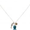 Gemshine - Damen - Halskette - Anhänger - 925 Silber - Fisch - Seepferdchen - Blau - MADE WITH SWAROVSKI ELEMENTS® - 45 cm – Bild 3