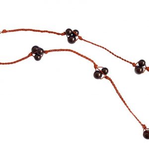Gemshine - Damen - Halskette - Perlen - Tahiti - Grau - Leder - 925 Silber - 60 cm