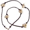Gemshine - Damen - Halskette - Perlen - Tahiti - Weiß - Leder - 925 Silber - 60 cm