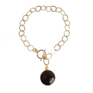 Gemshine - Damen - Armband - Vergoldet - Rauchquarz - Braun - CANDY