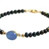 Gemshine - Damen - Armband - Vergoldet - Tahiti Grau Perlen- Chalcedon - Blau - 18 – Bild 3