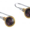 Gemshine - Damen - Ohrringe - 925 Silber - Vergoldet - Amethyst - Violett - 20mm – Bild 3