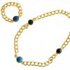 Gemshine - Damen - Armband - Vergoldet - Saphir - Türkis - Blau - Kette - Geschmeidig – Bild 3