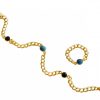 Gemshine - Damen - Armband - Vergoldet - Saphir - Türkis - Blau - Kette - Geschmeidig – Bild 4