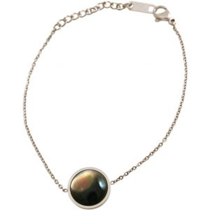 GEMSHINE Damenarmband mit Perlmutt. Längenverstellbare Armkette aus Silber, vergoldet, rose. Hochwertig verarbeitet, im eldlen Etui mit Geschenkverpackung, Metall Farbe:Silber