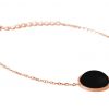 GEMSHINE Damenarmband mit schwarzen Onyx Edelstein. Längenverstellbare Armkette aus Silber, vergoldet, rose. Hochwertig verarbeitet, im eldlen Etui., Metall Farbe:Silber rose vergoldet