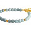 GEMSHINE Damenarmband aus hochwertig vergoldetem 925 Silber mit YOGA Lotusblume und Aquamarinen hervorragender Qualität. Made in Madrid / Spanien. Im eleganten Schmucketui mit Geschenkverpackung. – Bild 3