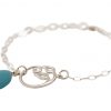 GEMSHINE Damenarmband aus 925 Silber mit YOGA Lotusblume und Türkis Tropfen. Edelstein hervorragender Qualität und Farbe. Made in Madrid / Spanien. Im eleganten Schmucketui mit Geschenkverpackung – Bild 3