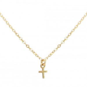 Gemshine  - Unisex - Halskette - Anhänger - Vergoldet - Kreuz - 9mm