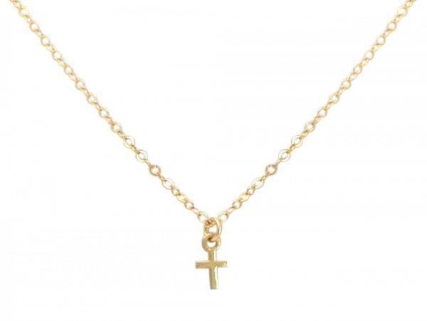 Gemshine  - Unisex - Halskette - Anhänger - Vergoldet - Kreuz - 9mm