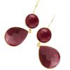 Gemshine - Damen - Ohrringe - 925 Silber - Vergoldet - Rubin - Rot - CANDY - Tropfen - 6 cm – Bild 4